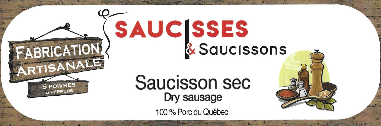 Saucisson sec aux 5 poivres