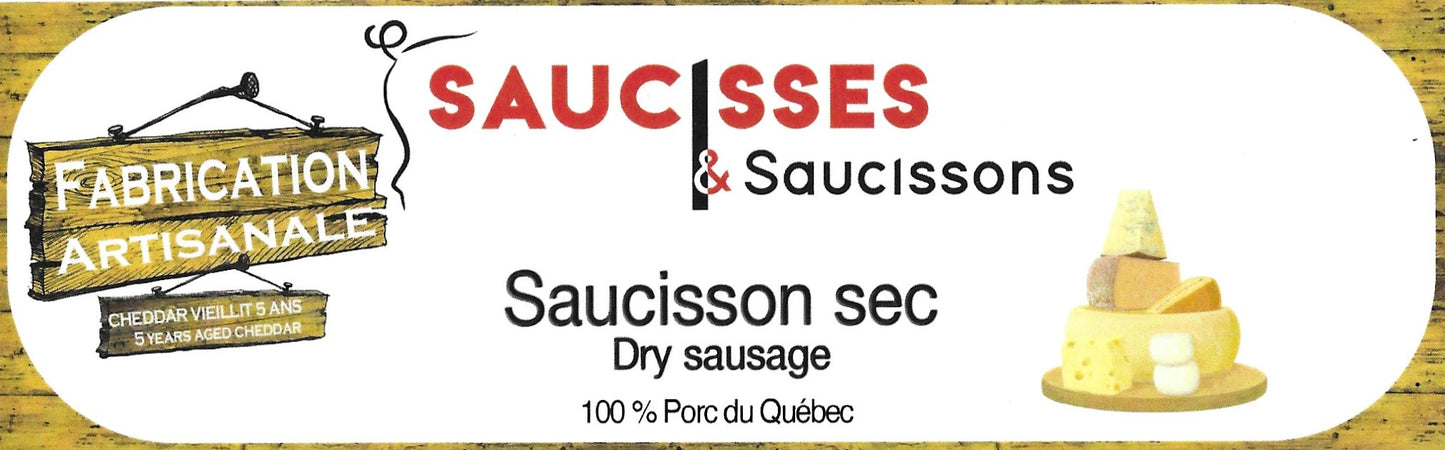 Saucisson sec au cheddar vieilli