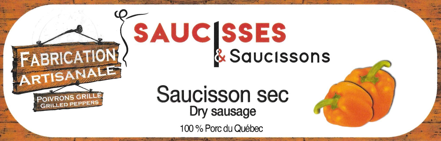 Saucisson sec aux poivrons grillés